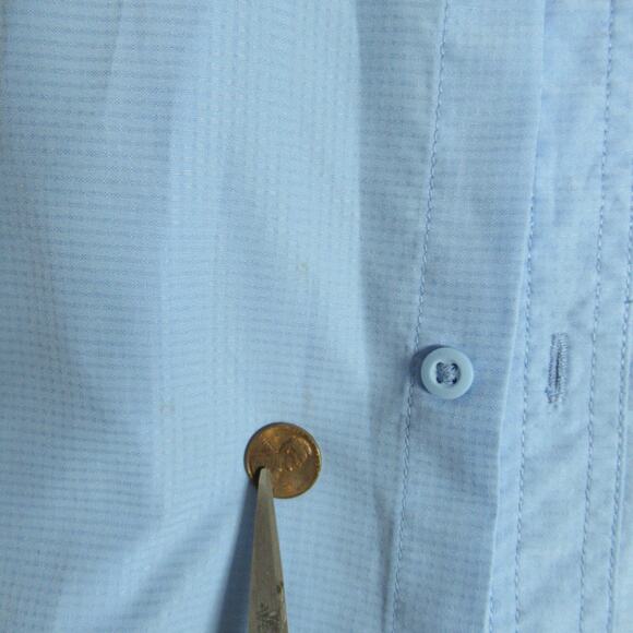 The American Outdoorsman Shirt Mens Size XL Blue Fishing Vented Short Sleeve UPF - Picture 4 of 11